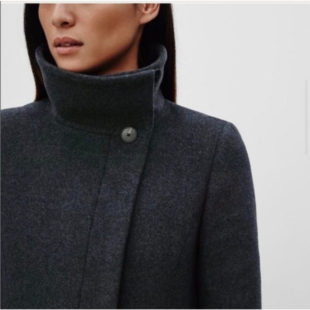 Aritzia Charcoal Gray Wool Pea Coat